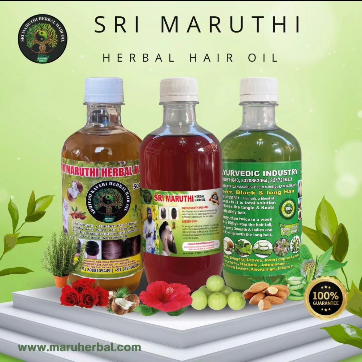 3 Bottles  Combo Adivasi Herbal Hair Oil